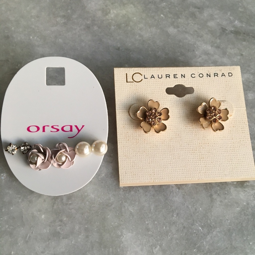 Stud earrings - 4 sets